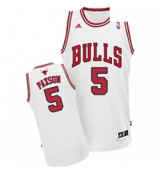 Youth Adidas Chicago Bulls 5 John Paxson Swingman White Home NBA Jersey 