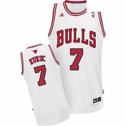 Youth Adidas Chicago Bulls 7 Toni Kukoc Swingman White Home NBA Jersey