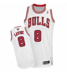 Youth Adidas Chicago Bulls 8 Zach LaVine Authentic White Home NBA Jersey