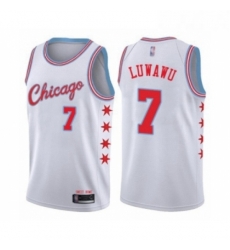 Youth Chicago Bulls 7 Timothe Luwawu Swingman White Basketball Jersey City Edition 