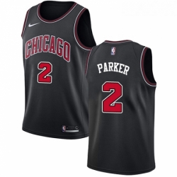 Youth Nike Chicago Bulls 2 Jabari Parker Swingman Black NBA Jersey Statement Edition 