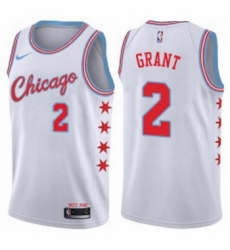 Youth Nike Chicago Bulls 2 Jerian Grant Swingman White NBA Jersey City Edition