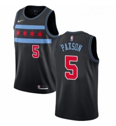 Youth Nike Chicago Bulls 5 John Paxson Swingman Black NBA Jersey City Edition 