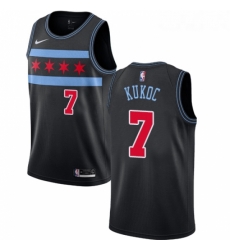 Youth Nike Chicago Bulls 7 Toni Kukoc Swingman Black NBA Jersey City Edition