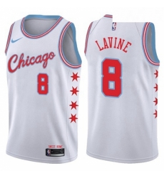 Youth Nike Chicago Bulls 8 Zach LaVine Swingman White NBA Jersey City Edition
