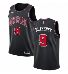 Youth Nike Chicago Bulls 9 Antonio Blakeney Swingman Black NBA Jersey Statement Edition 
