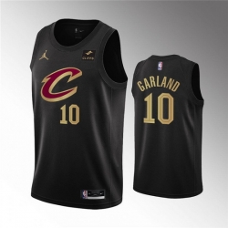 Men Cleveland Cavaliers 10 Darius Garland Black Statement Edition Stitched Basketball Jersey