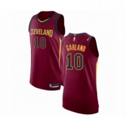Mens Cleveland Cavaliers 10 Darius Garland Authentic Maroon Basketball Jersey Icon Edition 