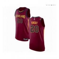 Mens Cleveland Cavaliers 20 Brandon Knight Authentic Maroon Basketball Jersey Icon Edition 