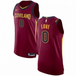 Mens Nike Cleveland Cavaliers 0 Kevin Love Authentic Maroon Road NBA Jersey Icon Edition