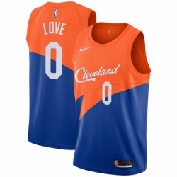 Mens Nike Cleveland Cavaliers 0 Kevin Love Swingman Blue NBA Jersey City Edition