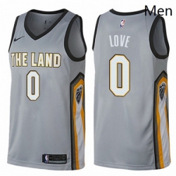 Mens Nike Cleveland Cavaliers 0 Kevin Love Swingman Gray NBA Jersey City Edition