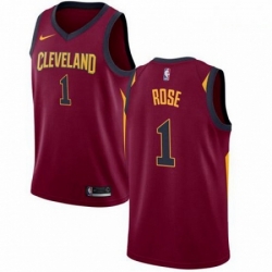 Mens Nike Cleveland Cavaliers 1 Derrick Rose Red Stitched NBA Swingman Jersey 