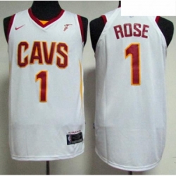 Mens Nike Cleveland Cavaliers 1 Derrick Rose White NBA Swingman Association Edition Jersey 