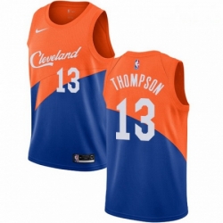 Mens Nike Cleveland Cavaliers 13 Tristan Thompson Swingman Blue NBA Jersey City Edition