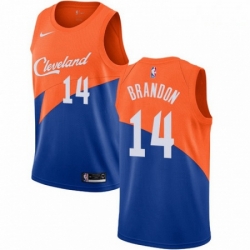 Mens Nike Cleveland Cavaliers 14 Terrell Brandon Swingman Blue NBA Jersey City Edition 