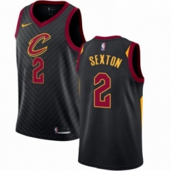 Mens Nike Cleveland Cavaliers 2 Collin Sexton Swingman Black NBA Jersey Statement Edition 