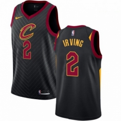 Mens Nike Cleveland Cavaliers 2 Kyrie Irving Swingman Black Alternate NBA Jersey Statement Edition