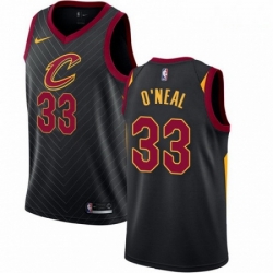 Mens Nike Cleveland Cavaliers 33 Shaquille ONeal Authentic Black Alternate NBA Jersey Statement Edition