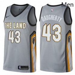 Mens Nike Cleveland Cavaliers 43 Brad Daugherty Swingman Gray NBA Jersey City Edition