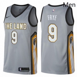 Mens Nike Cleveland Cavaliers 9 Channing Frye Swingman Gray NBA Jersey City Edition