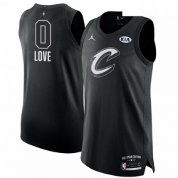 Mens Nike Jordan Cleveland Cavaliers 0 Kevin Love Authentic Black 2018 All Star Game NBA Jersey
