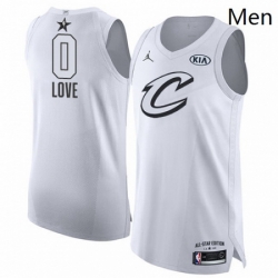 Mens Nike Jordan Cleveland Cavaliers 0 Kevin Love Authentic White 2018 All Star Game NBA Jersey