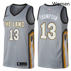 Womens Nike Cleveland Cavaliers 13 Tristan Thompson Swingman Gray NBA Jersey City Edition