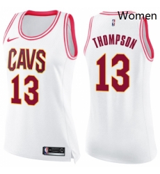 Womens Nike Cleveland Cavaliers 13 Tristan Thompson Swingman WhitePink Fashion NBA Jersey