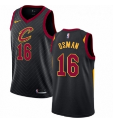 Womens Nike Cleveland Cavaliers 16 Cedi Osman Authentic Black NBA Jersey Statement Edition 