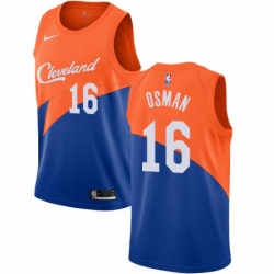Womens Nike Cleveland Cavaliers 16 Cedi Osman Swingman Blue NBA Jersey City Edition 