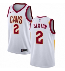 Womens Nike Cleveland Cavaliers 2 Collin Sexton Authentic White NBA Jersey Association Edition 