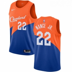 Womens Nike Cleveland Cavaliers 22 Larry Nance Jr Swingman Blue NBA Jersey City Edition 