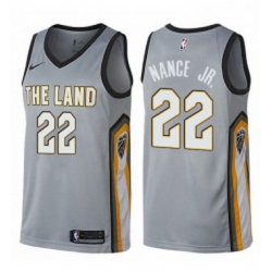 Womens Nike Cleveland Cavaliers 22 Larry Nance Jr Swingman Gray NBA Jersey City Edition 