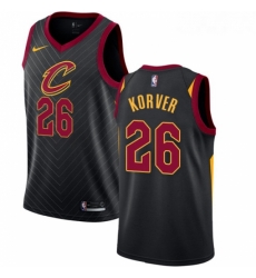 Womens Nike Cleveland Cavaliers 26 Kyle Korver Authentic Black Alternate NBA Jersey Statement Edition 