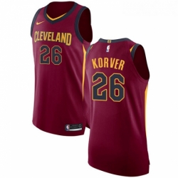 Womens Nike Cleveland Cavaliers 26 Kyle Korver Authentic Maroon Road NBA Jersey Icon Edition 