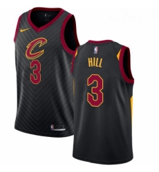 Womens Nike Cleveland Cavaliers 3 George Hill Authentic Black NBA Jersey Statement Edition 