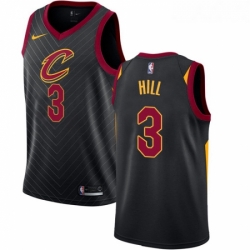 Womens Nike Cleveland Cavaliers 3 George Hill Authentic Black NBA Jersey Statement Edition 