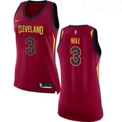 Womens Nike Cleveland Cavaliers 3 George Hill Swingman Maroon NBA Jersey Icon Edition 