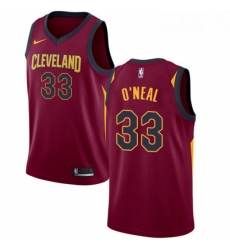 Womens Nike Cleveland Cavaliers 33 Shaquille ONeal Swingman Maroon Road NBA Jersey Icon Edition