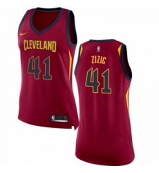 Womens Nike Cleveland Cavaliers 41 Ante Zizic Swingman Maroon NBA Jersey Icon Edition 