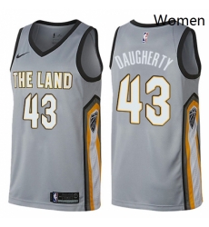 Womens Nike Cleveland Cavaliers 43 Brad Daugherty Swingman Gray NBA Jersey City Edition