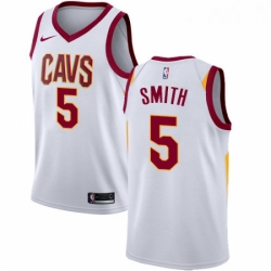 Womens Nike Cleveland Cavaliers 5 JR Smith Authentic White Home NBA Jersey Association Edition