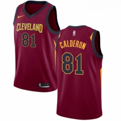 Womens Nike Cleveland Cavaliers 81 Jose Calderon Swingman Maroon Road NBA Jersey Icon Edition 