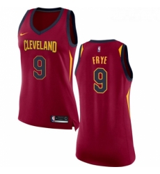 Womens Nike Cleveland Cavaliers 9 Channing Frye Swingman Maroon NBA Jersey Icon Edition