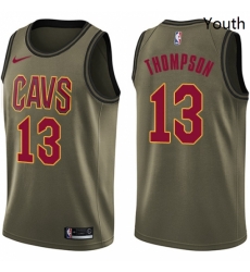 Youth Nike Cleveland Cavaliers 13 Tristan Thompson Swingman Green Salute to Service NBA Jersey