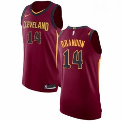 Youth Nike Cleveland Cavaliers 14 Terrell Brandon Authentic Maroon Road NBA Jersey Icon Edition 