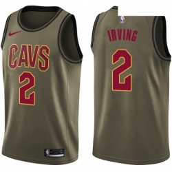 Youth Nike Cleveland Cavaliers 2 Kyrie Irving Swingman Green Salute to Service NBA Jersey
