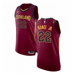 Youth Nike Cleveland Cavaliers 22 Larry Nance Jr Authentic Maroon NBA Jersey Icon Edition 