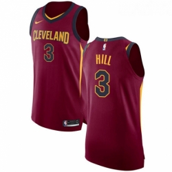 Youth Nike Cleveland Cavaliers 3 George Hill Authentic Maroon NBA Jersey Icon Edition 